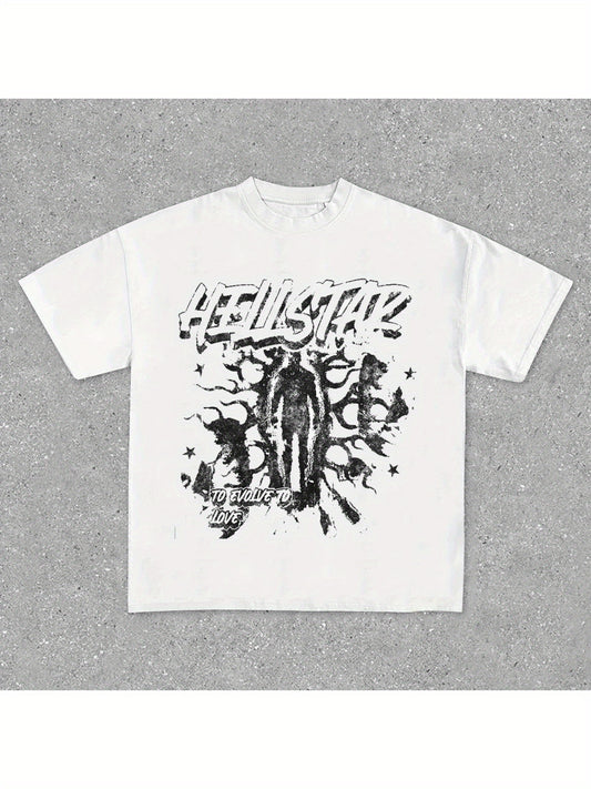 Payeah Hellstar Graphic T Shirt 90s Vintage Clothes Men Hellstar T Shirt Men and Women Streetwear Hot Sale Print Cotton Tops 2024