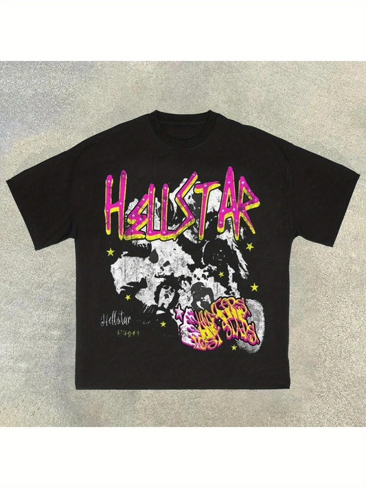 Payeah Hellstar Graphic T Shirt 90s Vintage Clothes Men Hellstar T Shirt Men and Women Streetwear Hot Sale Print Cotton Tops 2024