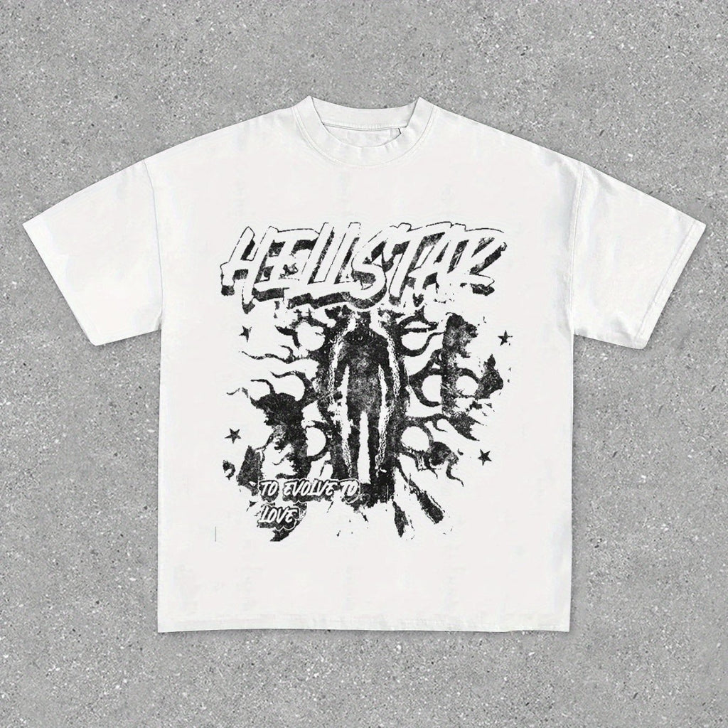 Payeah Hellstar Graphic T Shirt 90s Vintage Clothes Men Hellstar T Shirt Men and Women Streetwear Hot Sale Print Cotton Tops 2024