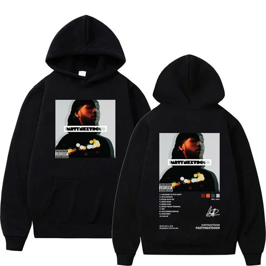 Men's Hooded Music Album Hoodie Hip-hop Fashion Retro Gothic Sweatshirt Rapper Partynextdoor Hoodie with A Hood