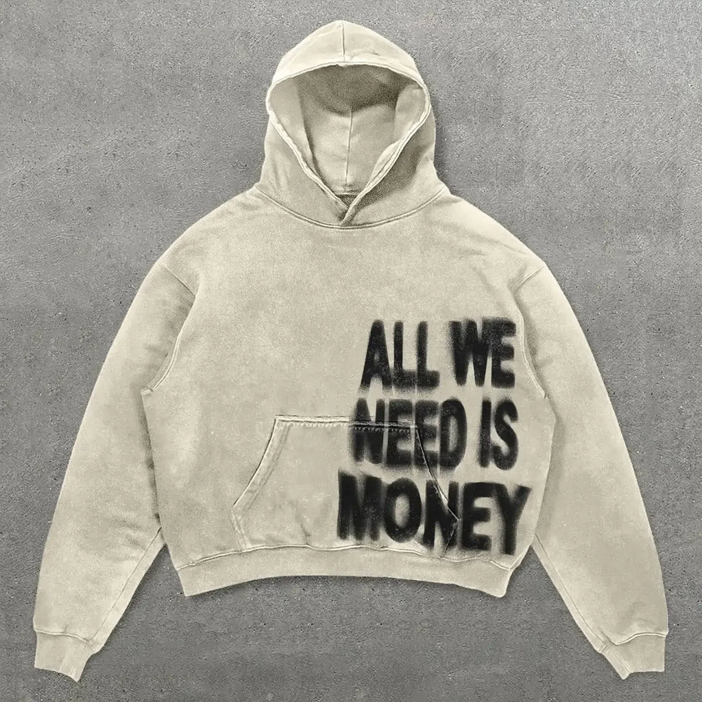 Harajuku Thickened letter print Oversized Hoodie Y2k Goth Hoodies Women Streetwear Tops Sweatshirt grunge Clothes Men Clothing