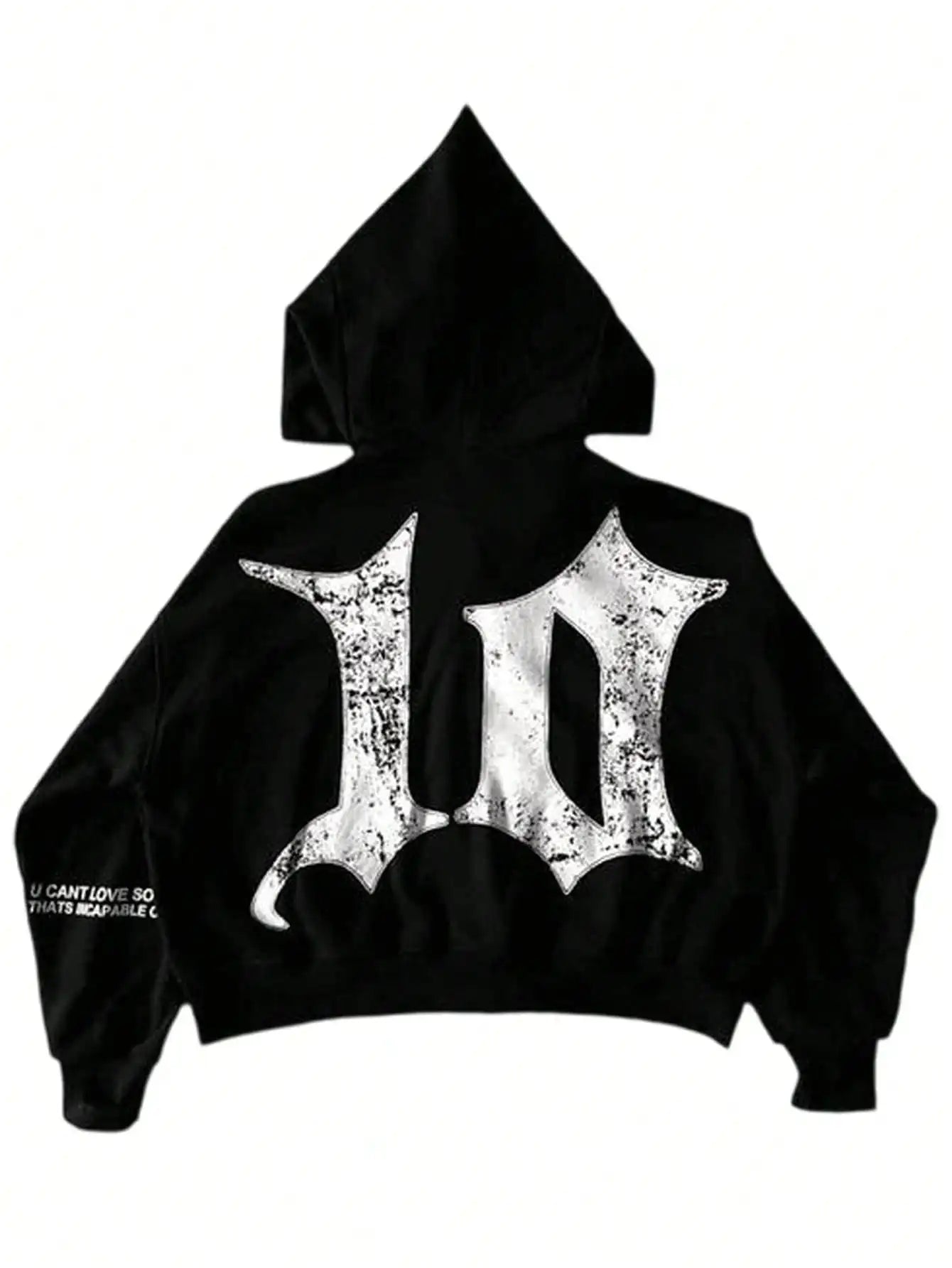 Men's Graphic Oversized Hoodies Y2k Zip Up Long Sleeve Hooded Sweatshirt Jacket Streetwear