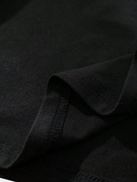 ROMWE MEN Grunge Punk Men's Silhouette Figure Print T-Shirt, High Street Vintage Style