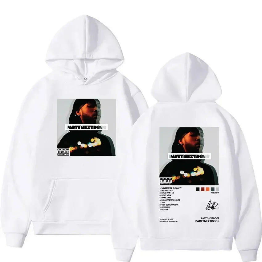 Men's Hooded Music Album Hoodie Hip-hop Fashion Retro Gothic Sweatshirt Rapper Partynextdoor Hoodie with A Hood