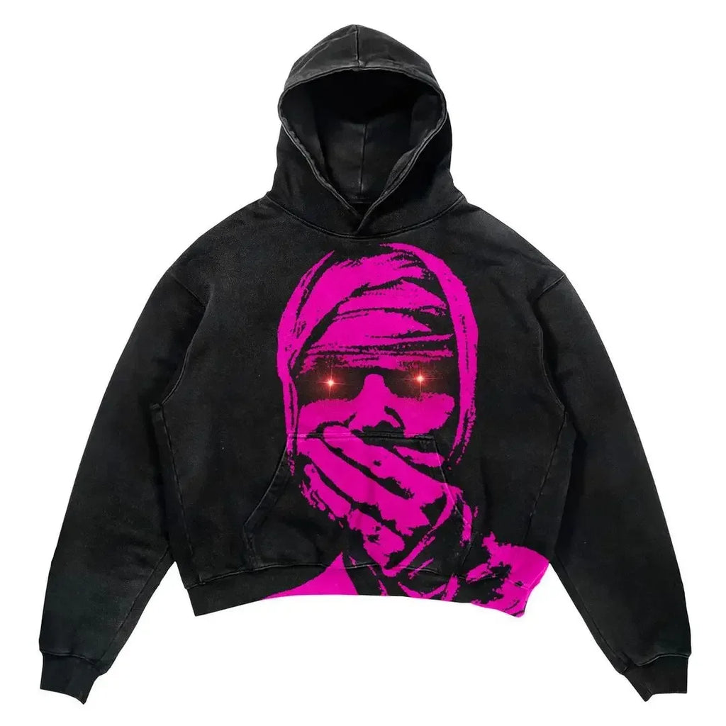 Harajuku Thickened letter print Oversized Hoodie Y2k Goth Hoodies Women Streetwear Tops Sweatshirt grunge Clothes Men Clothing