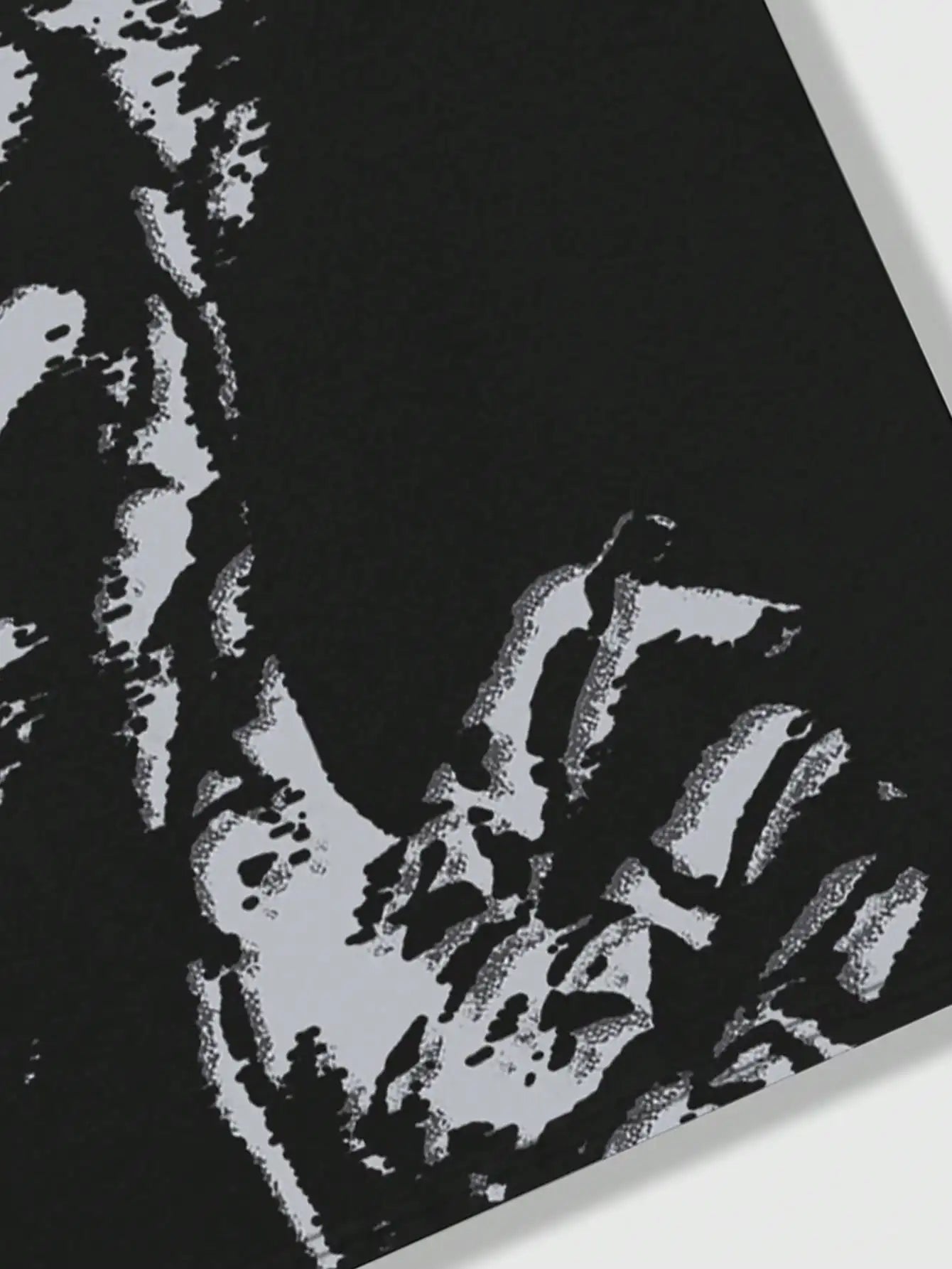 ROMWE MEN Grunge Punk Men's Silhouette Figure Print T-Shirt, High Street Vintage Style