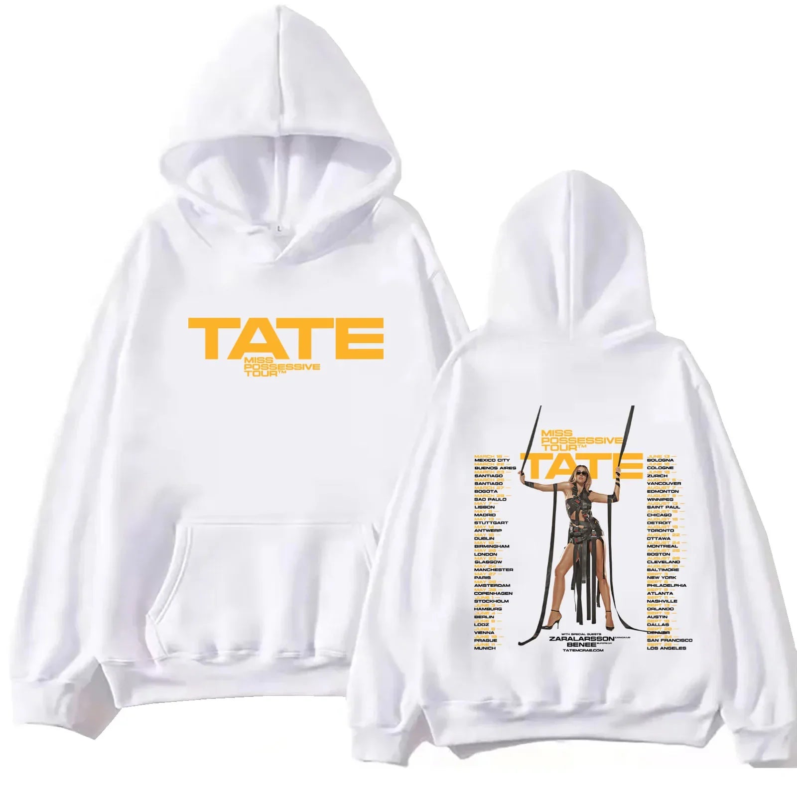 Tate McRae Miss Possessive Tour 2025 Hoodie Harajuku Pullover Tops Man Woman Sweatshirt Fans Gift