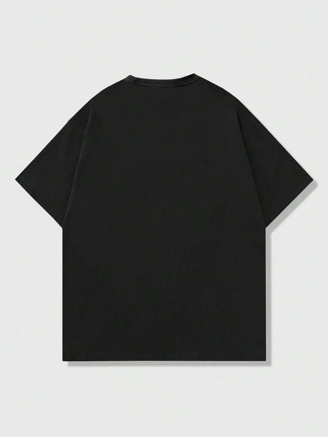 ROMWE MEN Grunge Punk Men's Silhouette Figure Print T-Shirt, High Street Vintage Style