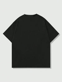 ROMWE MEN Grunge Punk Men's Silhouette Figure Print T-Shirt, High Street Vintage Style