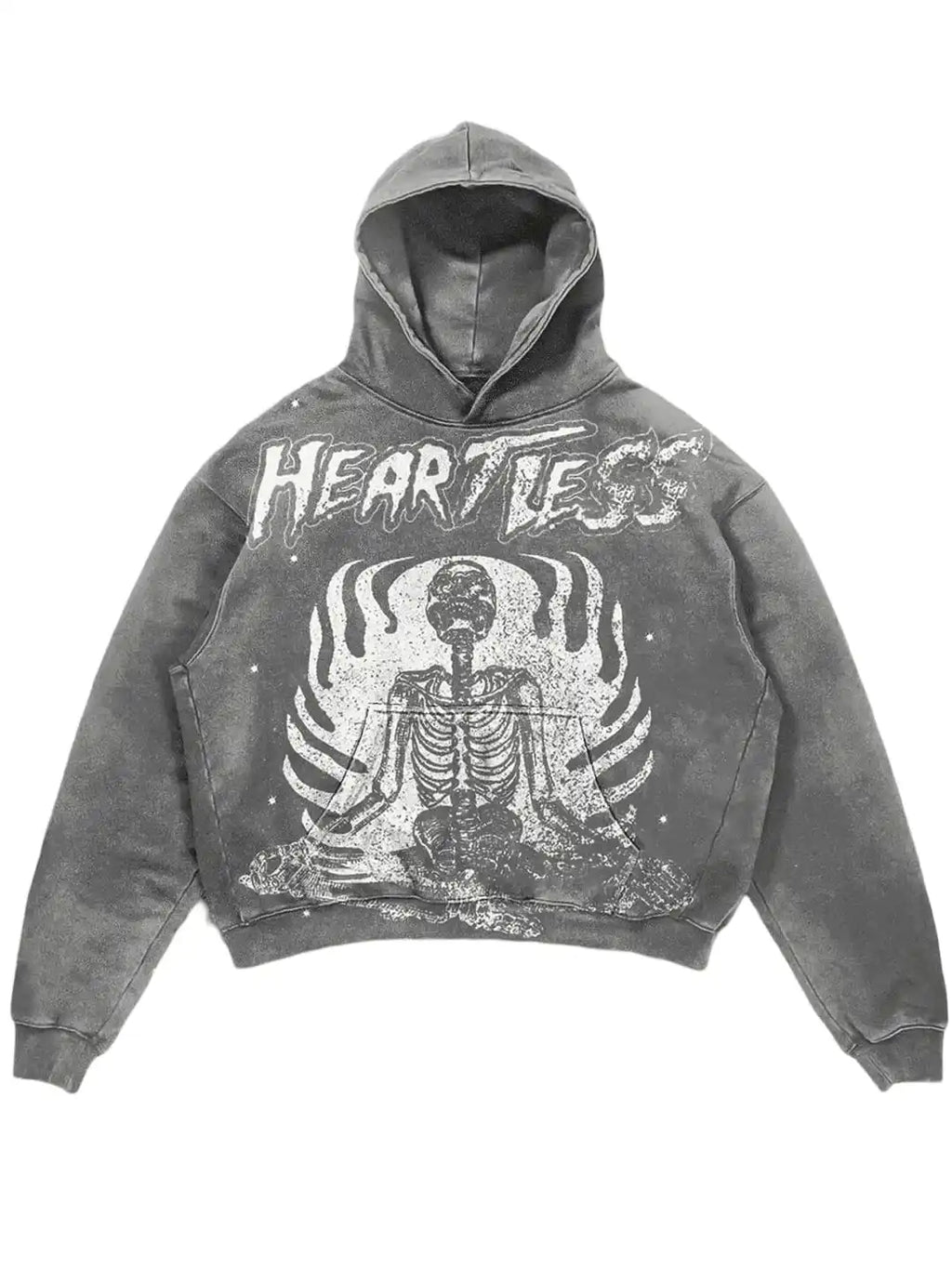 Y2K Hoodie Gothic Casual Alphabet Blast Print Pattern Skull Fashion Hoodie Men Harajuku Men Clothing