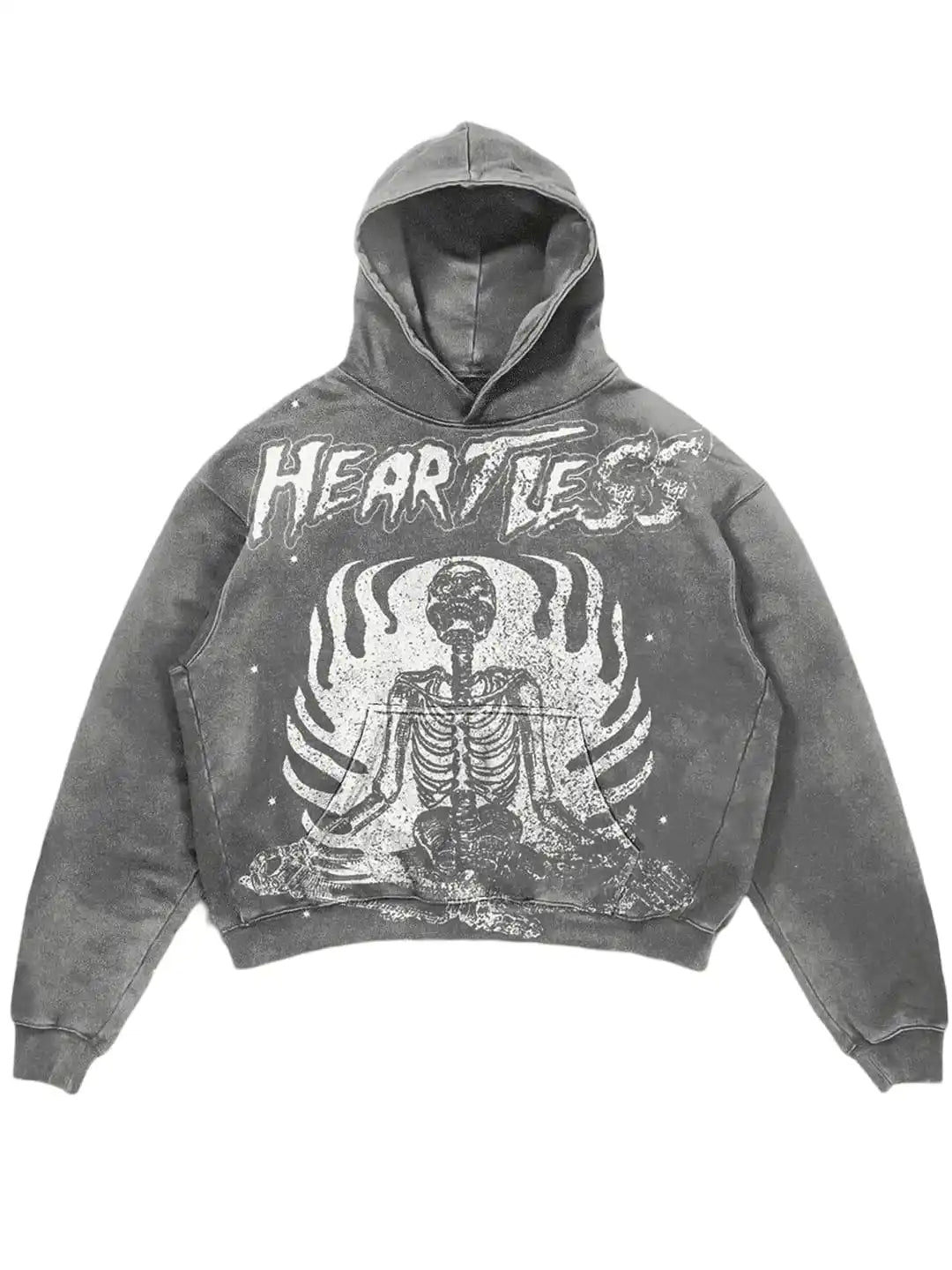 Y2K Hoodie Gothic Casual Alphabet Blast Print Pattern Skull Fashion Hoodie Men Harajuku Men Clothing